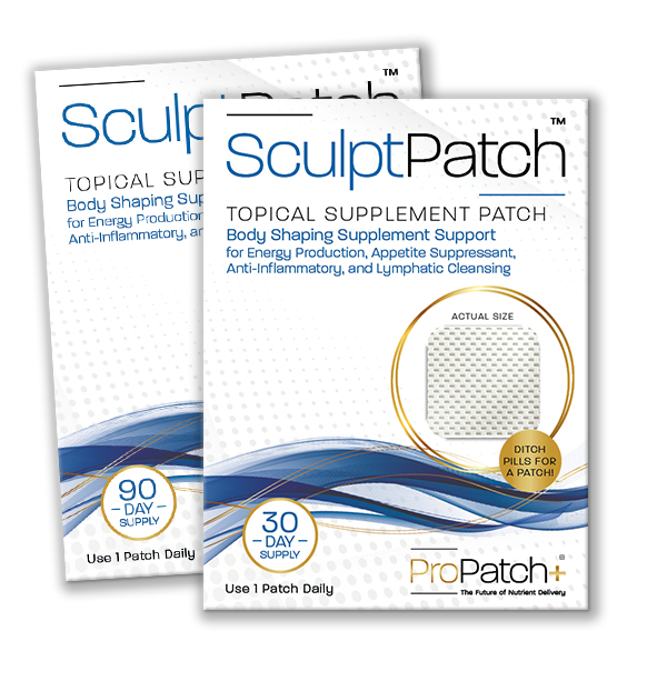 SculptPatch - Topical Supplement patch body shaping supplement support for energy production, appetite suppressant, anti-inflammatory and lymphatic cleasing.